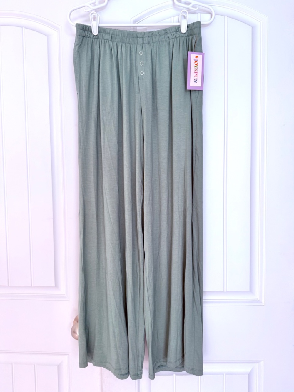 Joyspun Women’s Modal Wide Leg Lounge Pants Green M 8-10 NWT - Picture 6 of 11